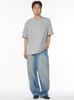 Deoseutoli [21.7Oz / 8 Count] Simple Heavy Oversized Short Sleeve T-Shirt (Melange)