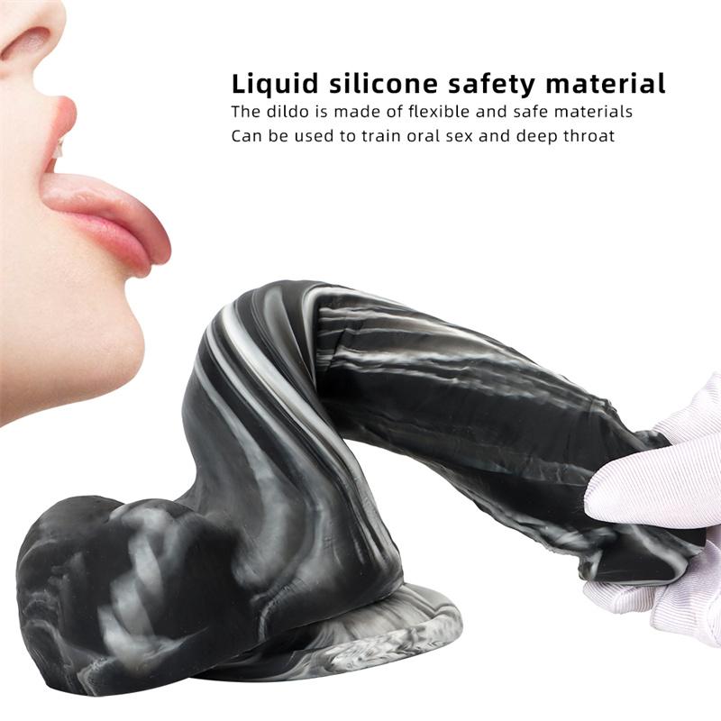 Women's Mixed Color Liquid Silicone Soft Simulation Big Dildo Dildo Masturbation Device Rear Court Anal