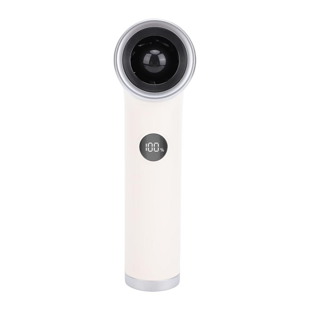Handheld Bladeless Fan Type C Rechargeable Digital Display Small Portable Cooling for Travel Outdoor Use Apricot Color