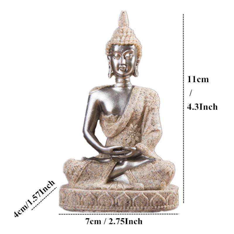 Southeast Asia Buddha Statue Ornaments Mini Zen Home Living Room Entrance Decoration Resin Craft Decorations