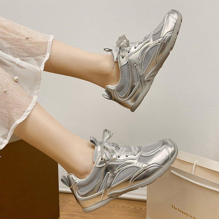 Spring and Autumn 2025 New Souffle~ Waffle Mesh Breathable Ballet Sports and Leisure Shoes Women's Dexun Forrest Gump Shoes