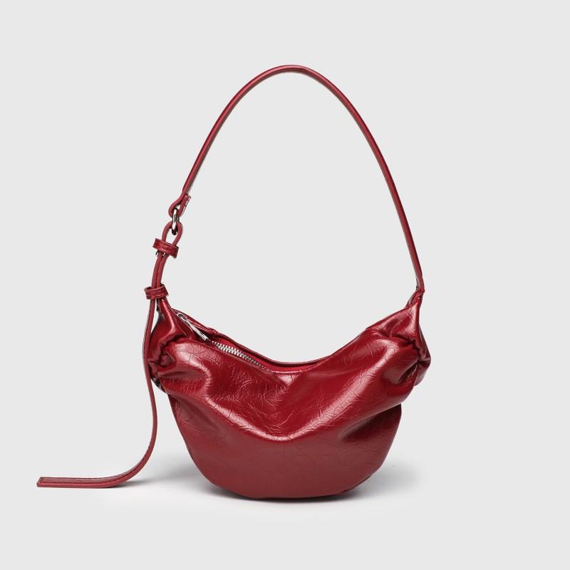 

Z Family Cross-border Women s Bag 2025 New Fashionable All-matching Shoulder Cross-body Retro Oil Wax Leather Underarm вино красного