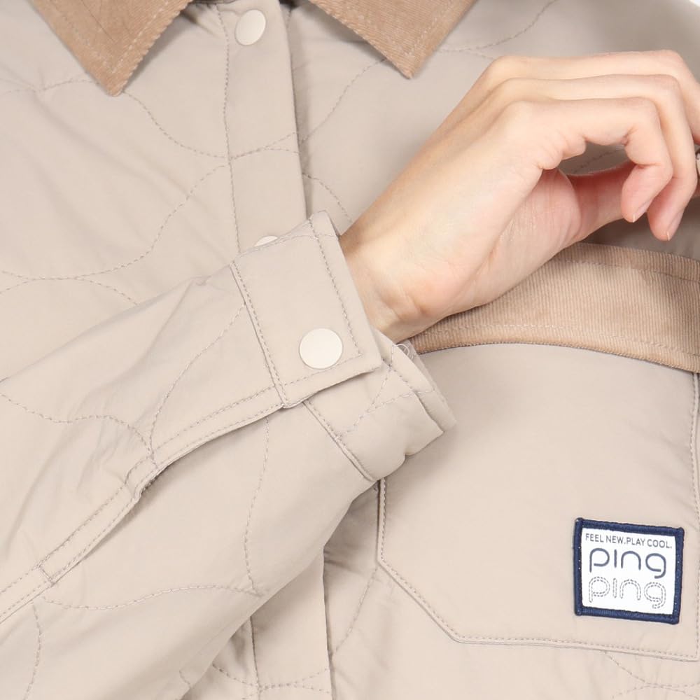 Filled Full Zip Blouson Golf Outerwear M [Pin Apparel] Women's (Stretch) / / 622-4220004 040_Beige