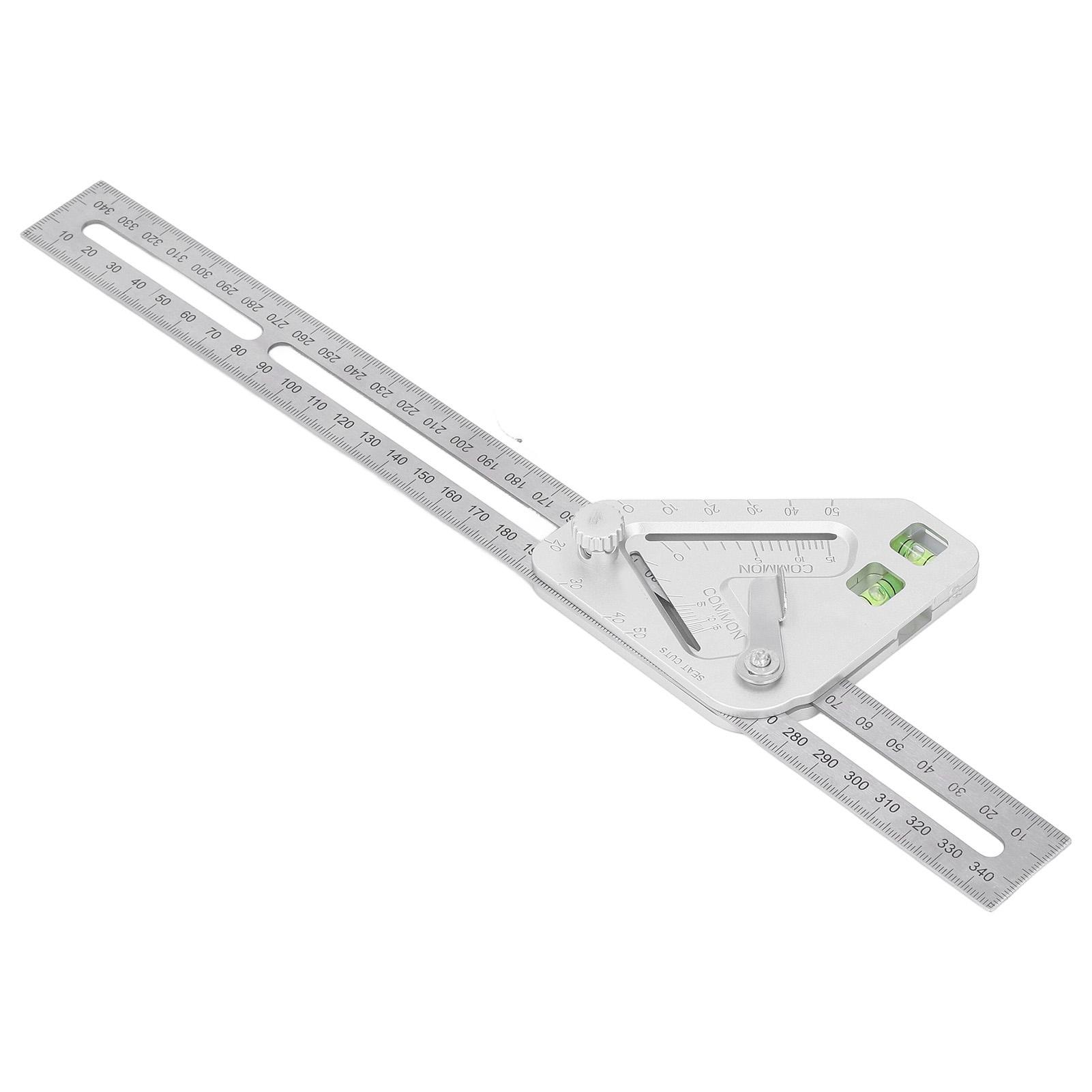 

Деревообработка Треугольная линейка Серебряная Гибкая Износостойкая Треугольная линейка с уровнем