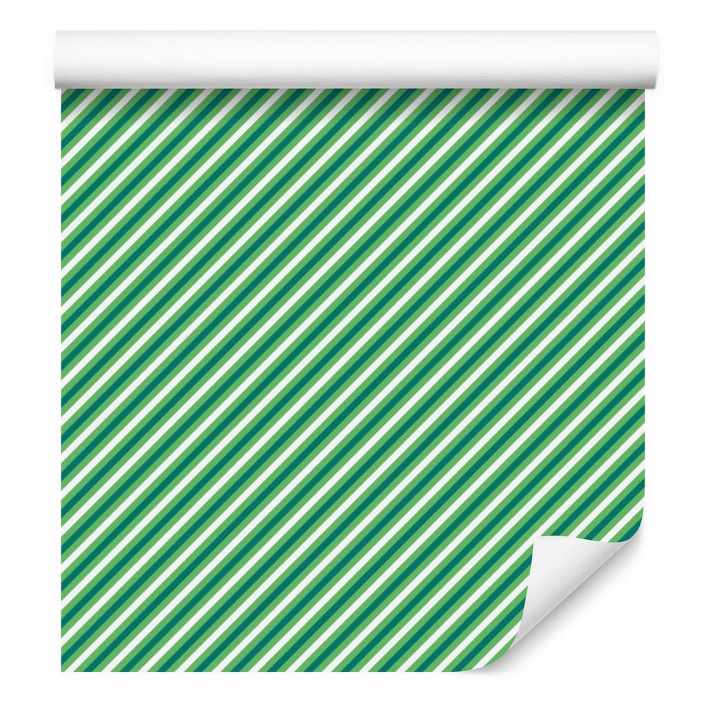 Green Striped Wallpaper for Living Room and Bedroom 50x1000