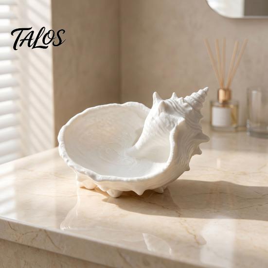 Gift for DIY Craft Lovers Conch Catchall Tray, Unique Detailed Texture, 3D Print Ocean Theme Handmade Home Decor Accessories Container, Durable