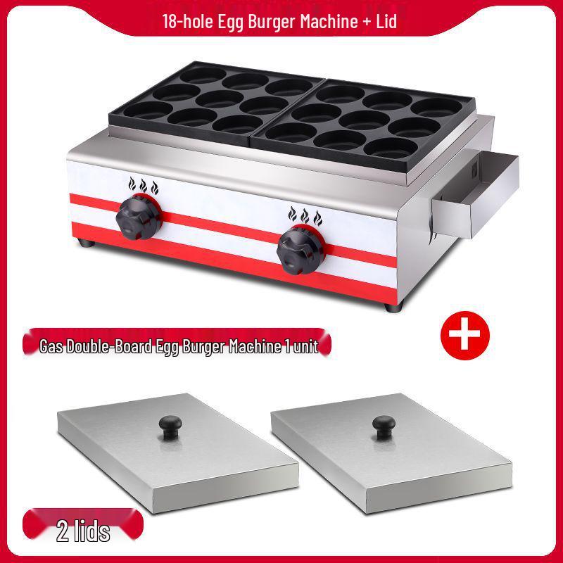 Electric 18-Hole Egg Burger and Red Bean Cake Maker for Street Stalls