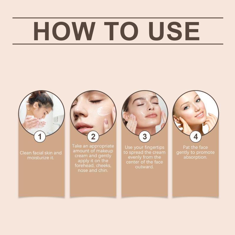 Face Cream Invisible Pores Cover Dark Spot Oil Control Brightening Foundation Base Concealer Moisturizing Isolation Cream