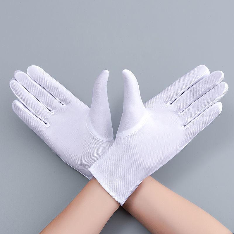 Autumn Summer Thin Ice Silk Gloves Spring Cycling Driving Black White Gloves Training Sun Protection Handschuhe