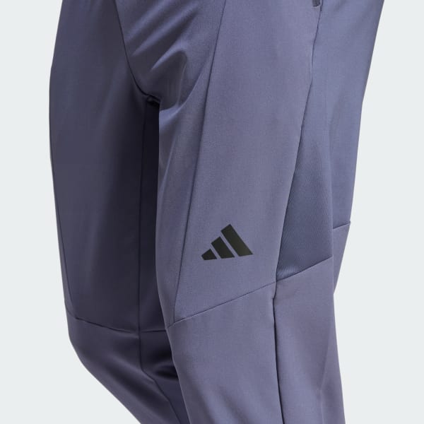 Adidas Solid Color Elastic Waist Mid Rise Tapered Casual Pants Men Bottoms Gray IY1126