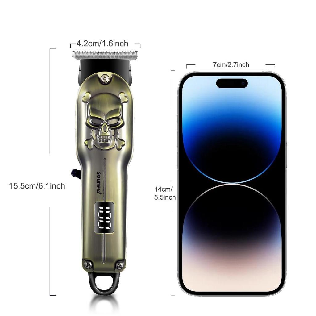 Solimpia Professional Hair Clipper Set Professional Men's Hair Trimmer Adjustable Cordless Hair Cutting Machine