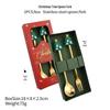 Christmas Tree Spoon & Fork Set – Santa Claus Holiday Gift