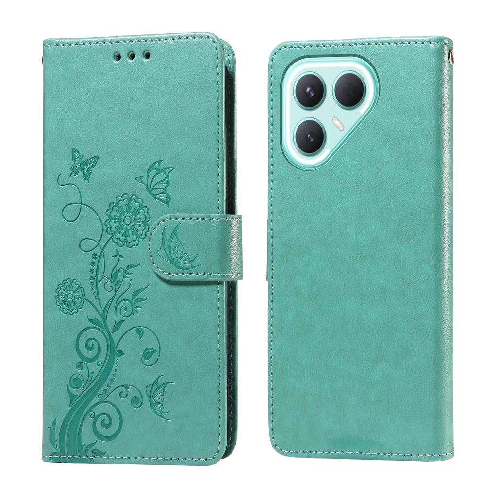 For TECNO Pova 7 Pro 5G Leather Case Butterfly Floral Imprint Wallet Stand Cover