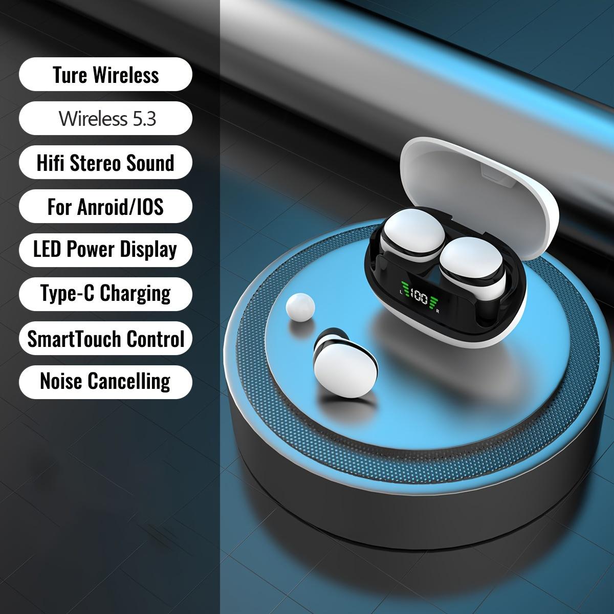 

Беспроводная Bluetooth-гарнитура с микрофоном, шумоподавлением, высококачественные наушники, невидимые мини-беруши для сна. белый