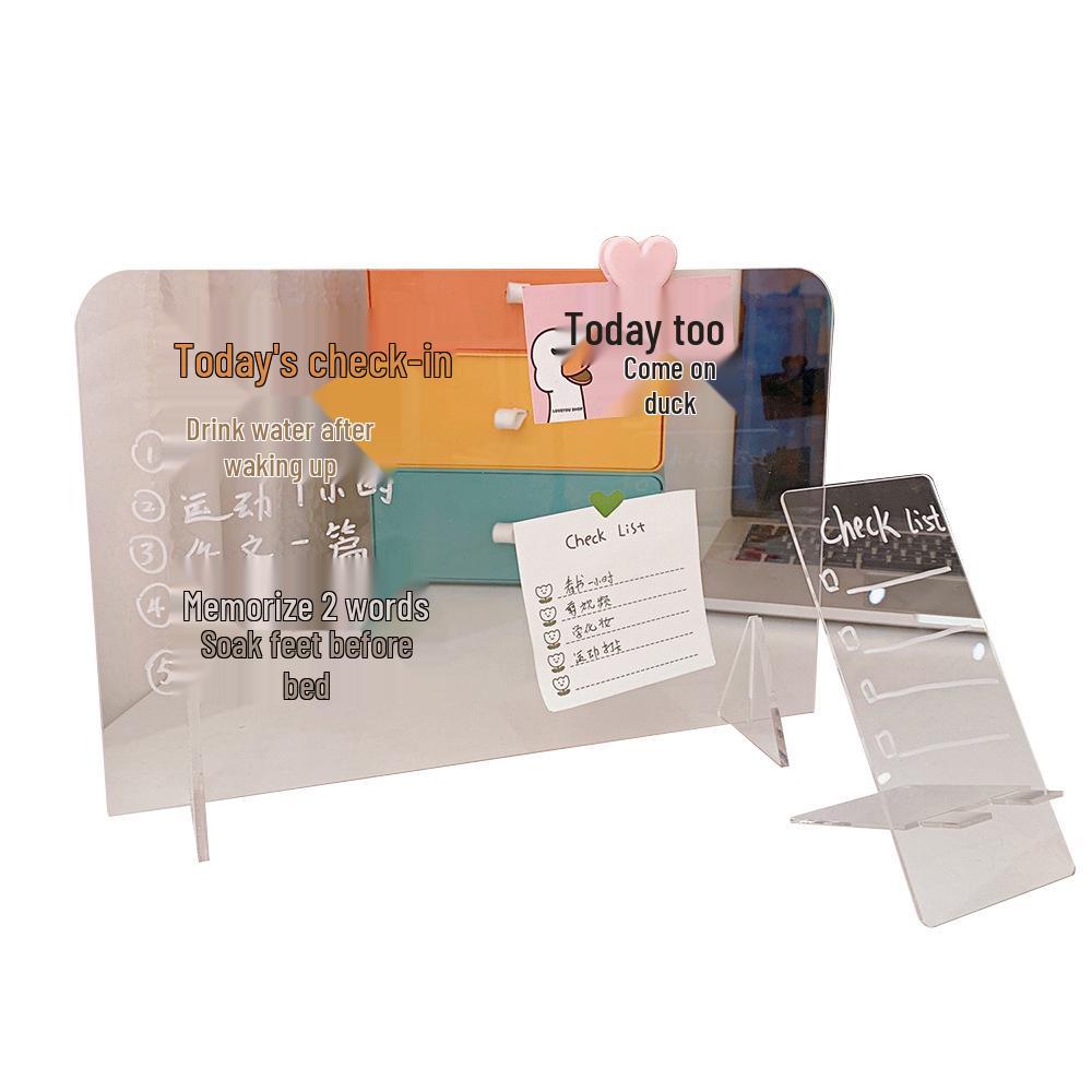 Minimalist Transparent Acrylic Mini Memo Board - Portable Creative Writing Pad for Students