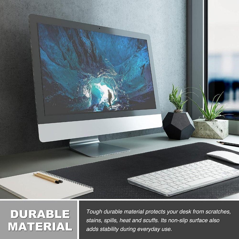 PU Leather Desk Protector Mat Dual Side Keyboard Mousepad Easy Clean Table Cover Office