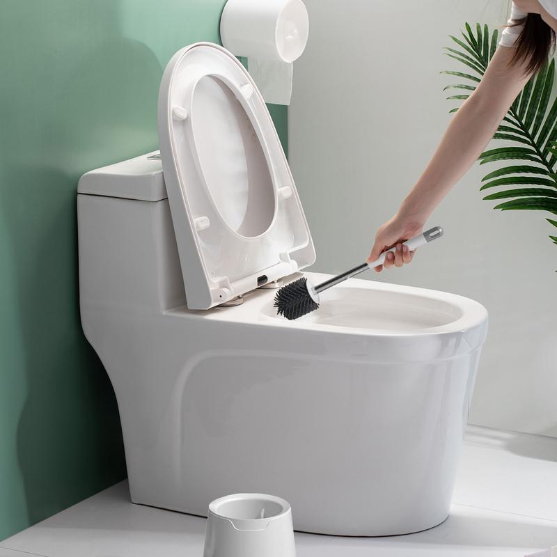 Toilet Bowl Brush And Holder Bathroom Toilet Brush Toilet Cleaning Brush With TPR Bristles Deep Cleaning Toilet Cleaning Brush