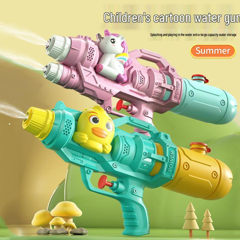 Large Double Nozzle Dinosaur & Duck Water Gun for Adults & Kids