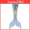 Costume da Bagno Sirena per Bambina 3 Pezzi Squame Coda di Sirena Set Bikini Bambini Spiaggia Piscina Cosplay Outfit da Bagno