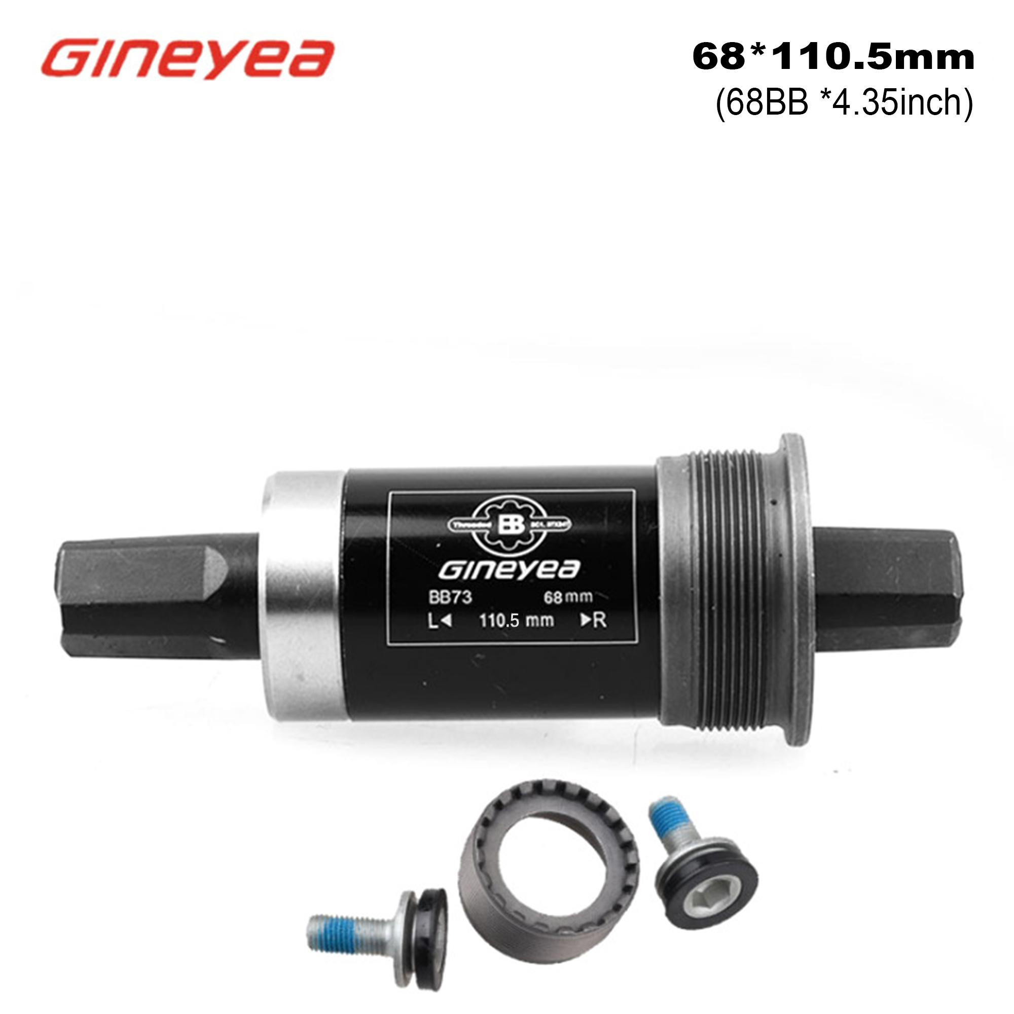 GINEYEA Square Taper Bottom Bracket BSA 68mm , Bike Bottom Bracket,110.5/116/120/122.5/126mm 110.5mm