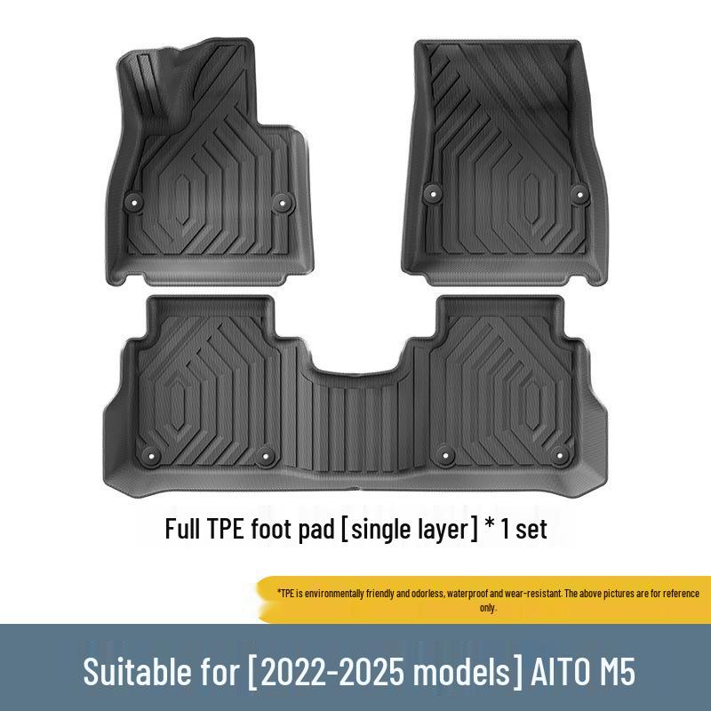 Eco-Friendly TPE Floor and Trunk Mats with Seat Back Protectors for 2022-2025 AITO M5