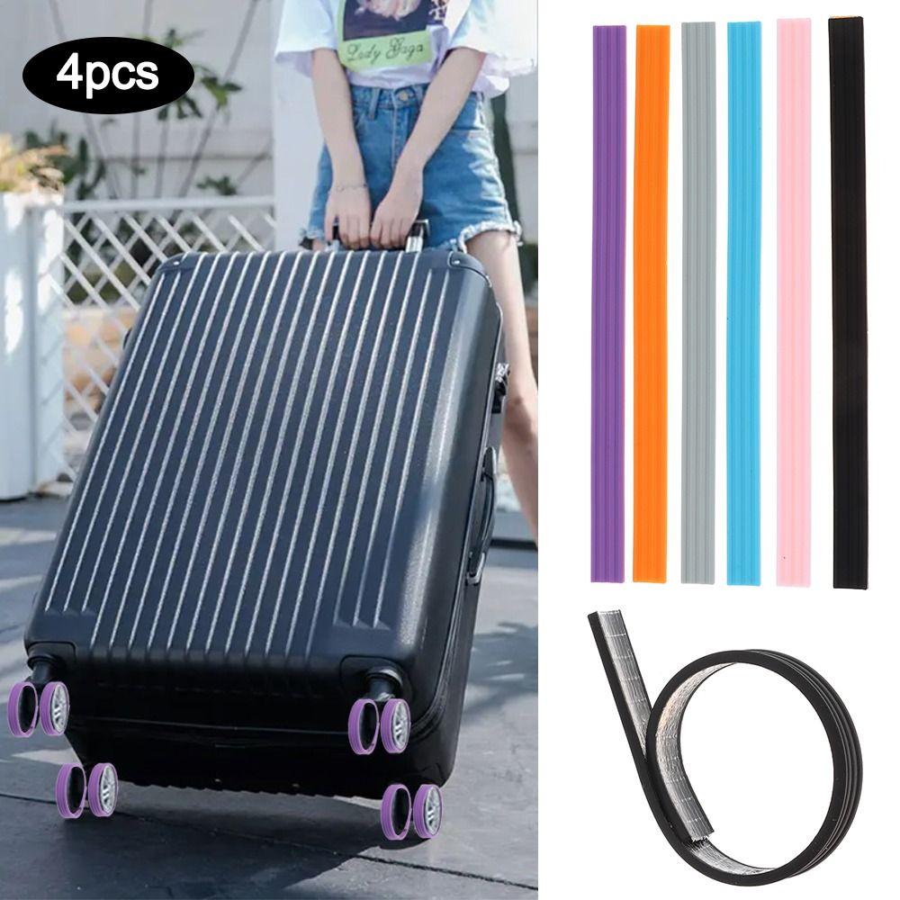 Silicone Travel Luggage Caster Shoes Luggage Wheels Protector Suitcase Parts Axles Suitcase Wheels Protection Cover DIY