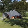 Teepee Tent for 5 Persons Gray and Orange 415 x 415 x 247 cm