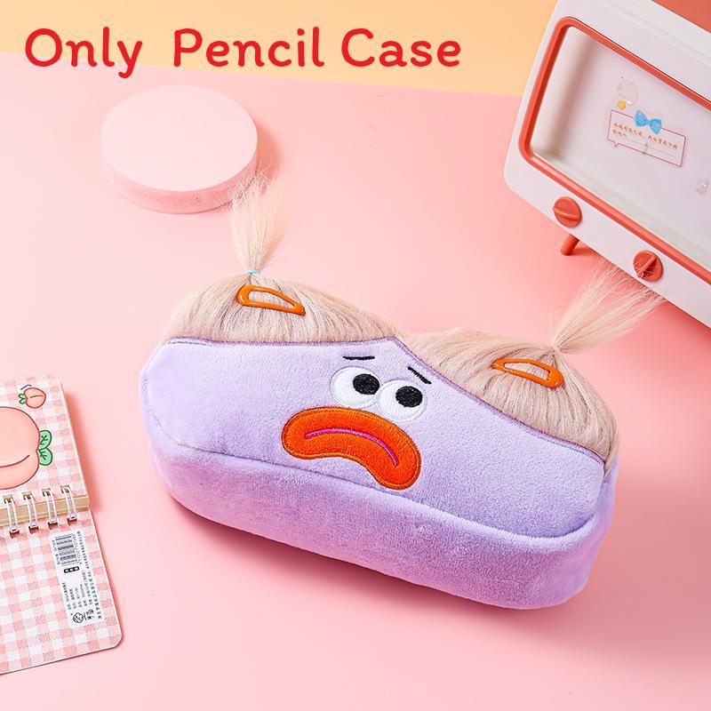 Fluffy Monster Pen Case With Large Eyes And Soft Plush For Girls And Kids