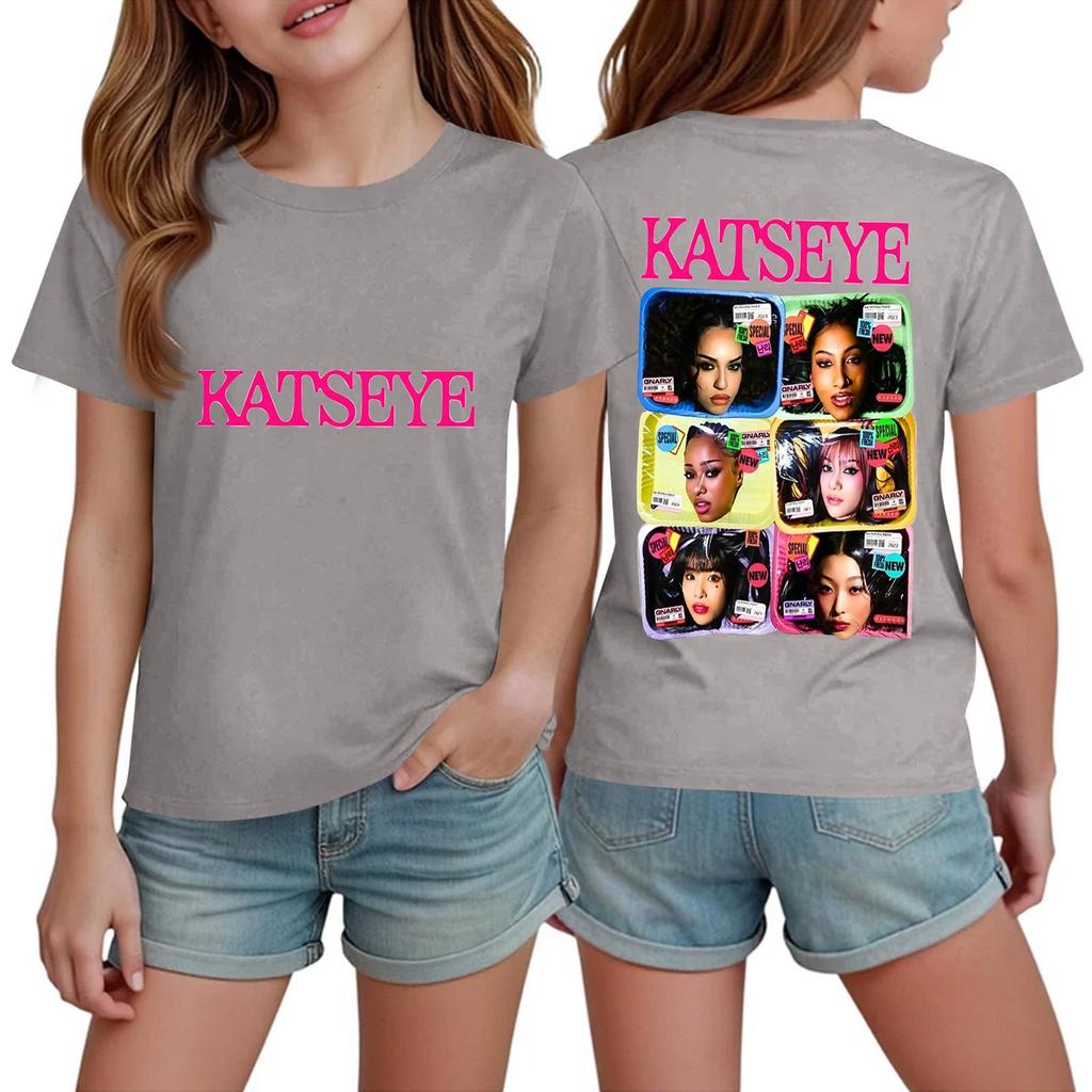Korean Girl Group Kids Fashion Short Sleeve T-Shirt for Boys and Girls