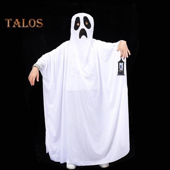 Children Halloween Cape Ghost Cosplay Haunted House Halloween Party Performance Costume Full-covered Adult Masquerade Poncho with Hood