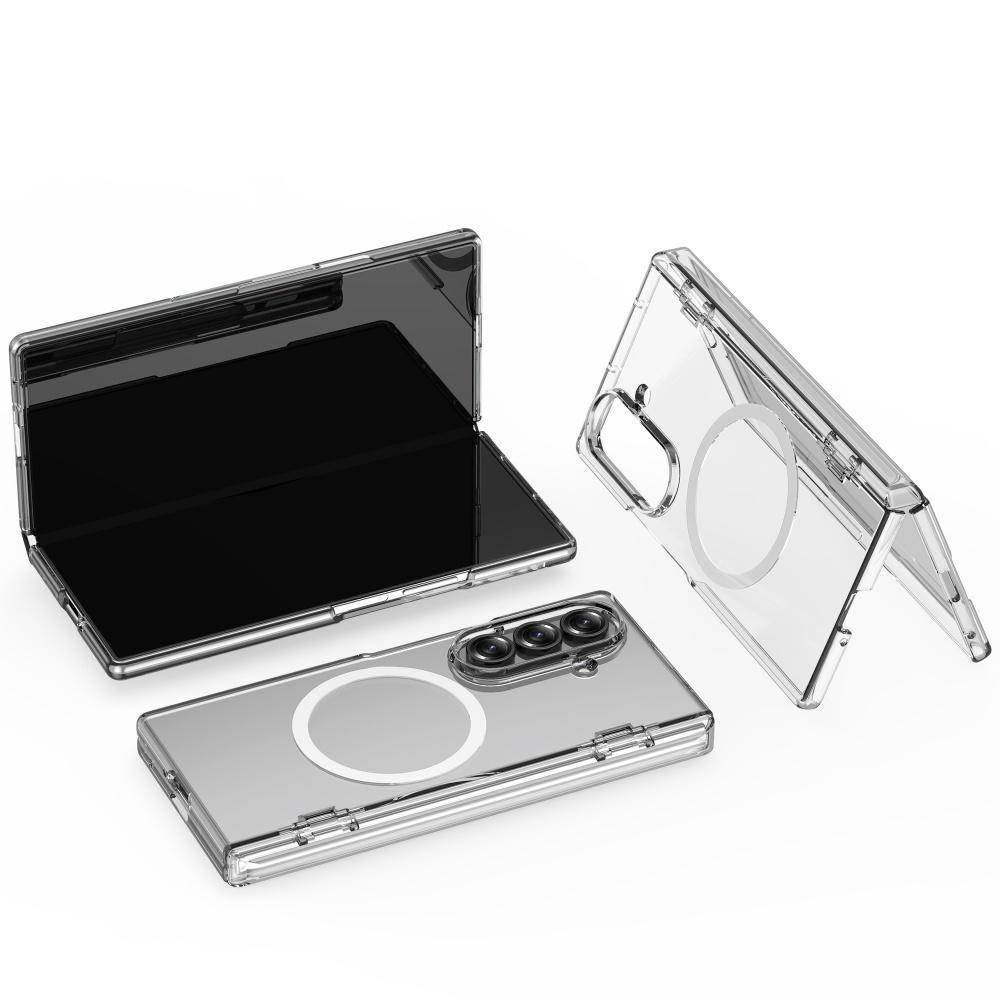 For Samsung Galaxy Z Fold 7 Phone Case Magnetic Hinge PC Hard Case with Tempered Film Magsafe Wireless Charge Cover Galaxy Fold7