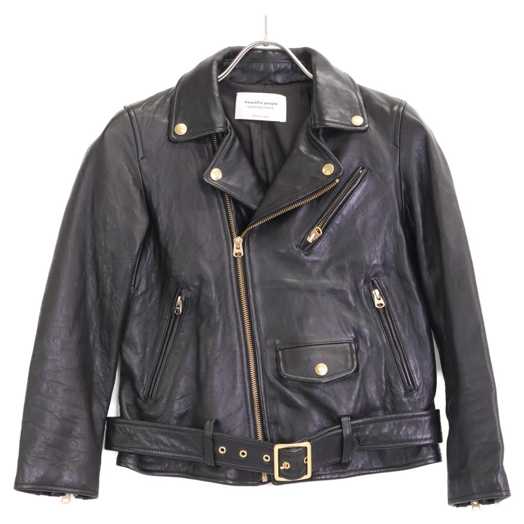 beautifulpeople 1775402412 Black Lamb Leather Riders Jacket 140 blackUsed