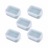 5PCS Portable Rectangle Shape Portable Lunch Box Blue/Green/Pink Plastic Meal Prep Container Snack Container Kitchen Countertop