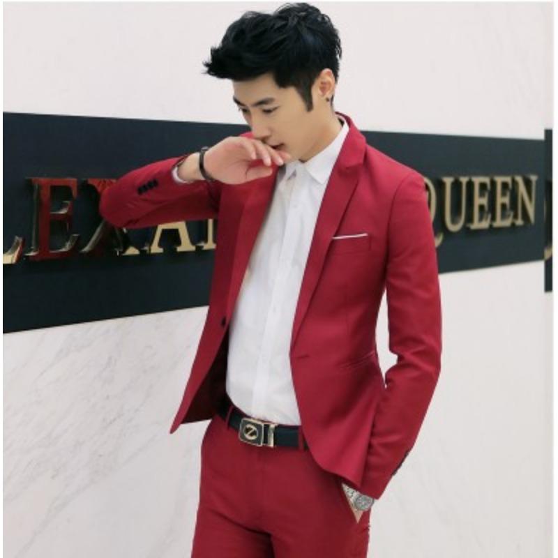 Giacca da Abito Casual da Uomo alla Moda Slim Fit