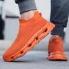 Fashion Blue Men's Running Shoes High Top Knit Breathable Women's Sports Shoes Outdoor Lightweight Slip-on Casual Sneakers Men