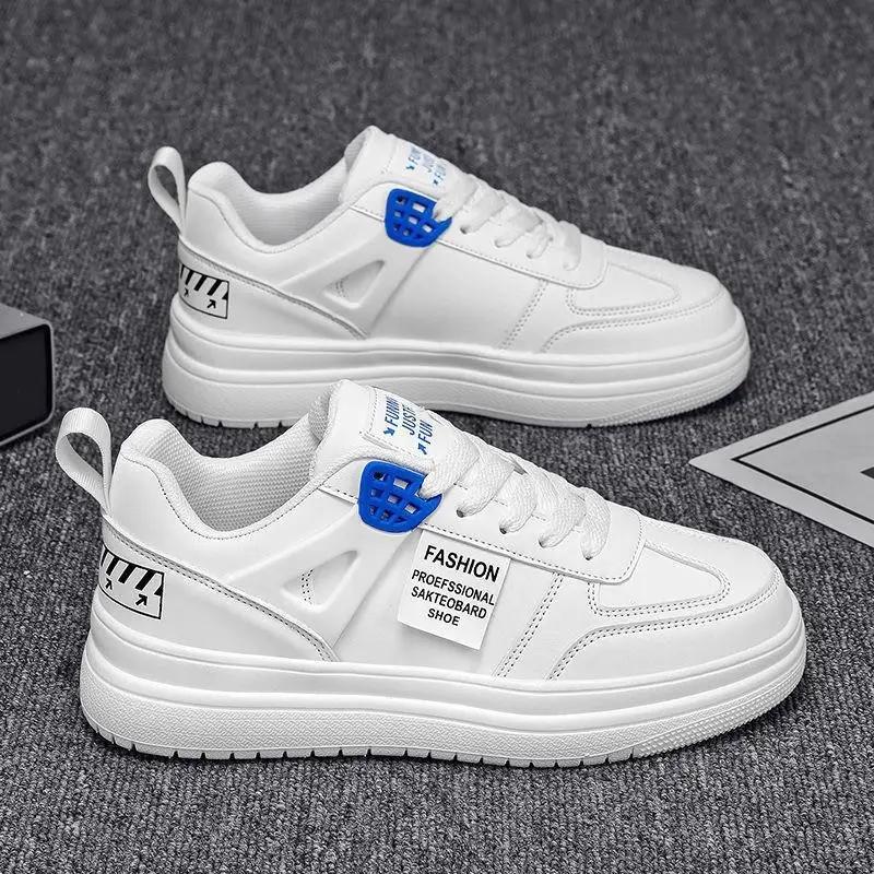 

Молодежные белые женские мужские кроссовки трендовые высокие туфли на платформе для мужчин 2024 года весна дизайнерские вулканизированные туфли плюс бархатные кроссовки 44