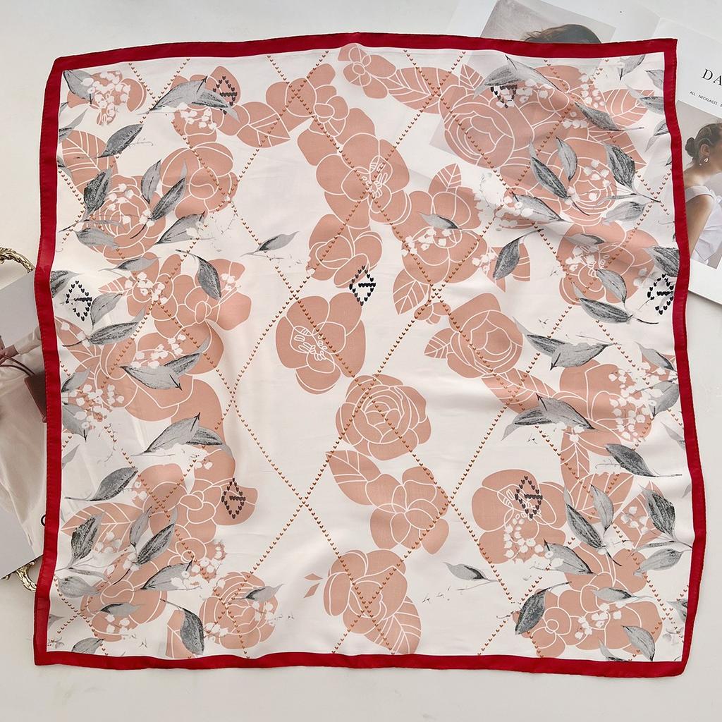 Spring and Summer Graffiti Flowers 71 * 71 Square Scarf Travel Sunscreen Headscarf Practical High-end Scarf for Mother