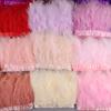 FeatherTurkey Feather Fringe 4-6inch Colorful Marabou Feather Tape for Handiwork Clothes Dress Handmade Cloth Strap Home Decoration