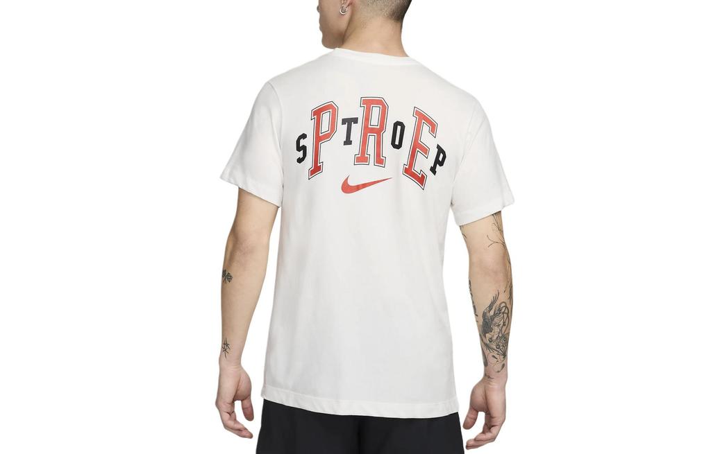 Nike T Shirts Men's Summit White Crew Neck Moderate Straight Fit FV8393-121