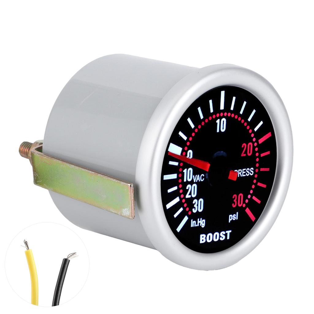 2in 12V Turbo Boost Gauge ?30?30PSI Pointer Auto Car Turbo Pressure Meter High Accuracy