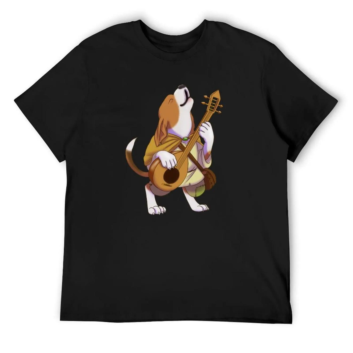 D&D Doggo - Beagle Bard T-Shirt funny costumes Anime t-shirt anime stuff funny gifts mens big and tall t shirts S