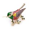 Women Brooch Magpie Brooch Retro Alloy Drops of Oil Rhinestone Creative Swallow Pin