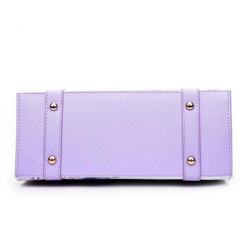 2025 Spring New Handbags Women Fashion Shoulder Bag Korean Flower Printing PU Leather Tote Bag Elegant Lady Messenger Bag LMY01