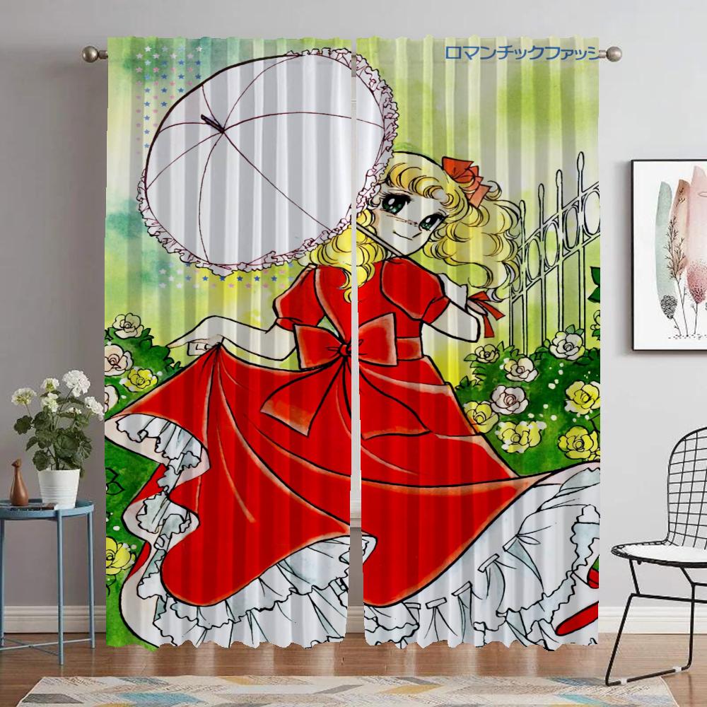 

Противомоскитные шторы для Camera Candy Candy Домашние интерьерные шторы 2 штуки Оконная занавеска Разделительные шторы Тюль для спальни W60xH90cmx2pcs-CL