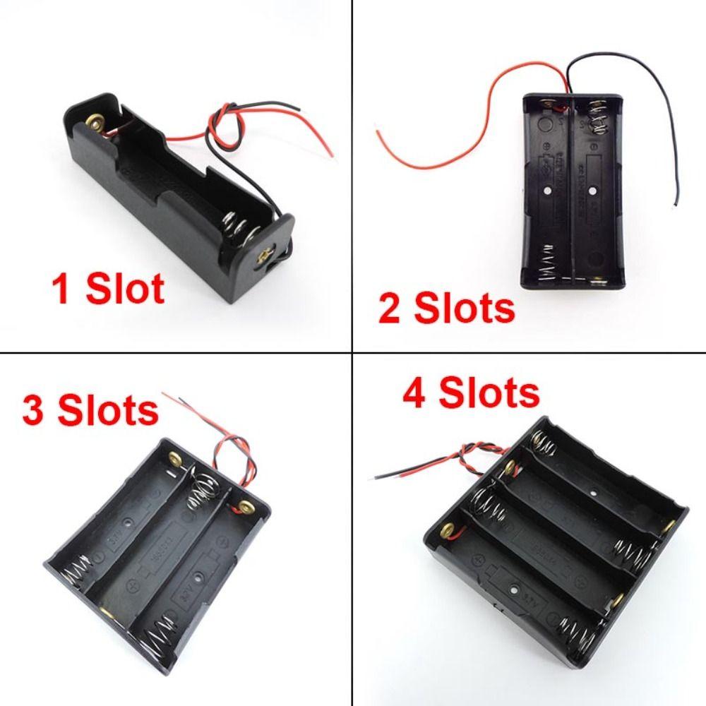 Custodia per Batteria con 1/2/3/4/5/6 Scomparti in Plastica Scatola per Batterie Organizzazione Batterie