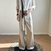 Vintage Striped Niche Design Loose Wide-leg Pants Loose and Drape Old Money Wind Straight and Thin Casual Suit Pants