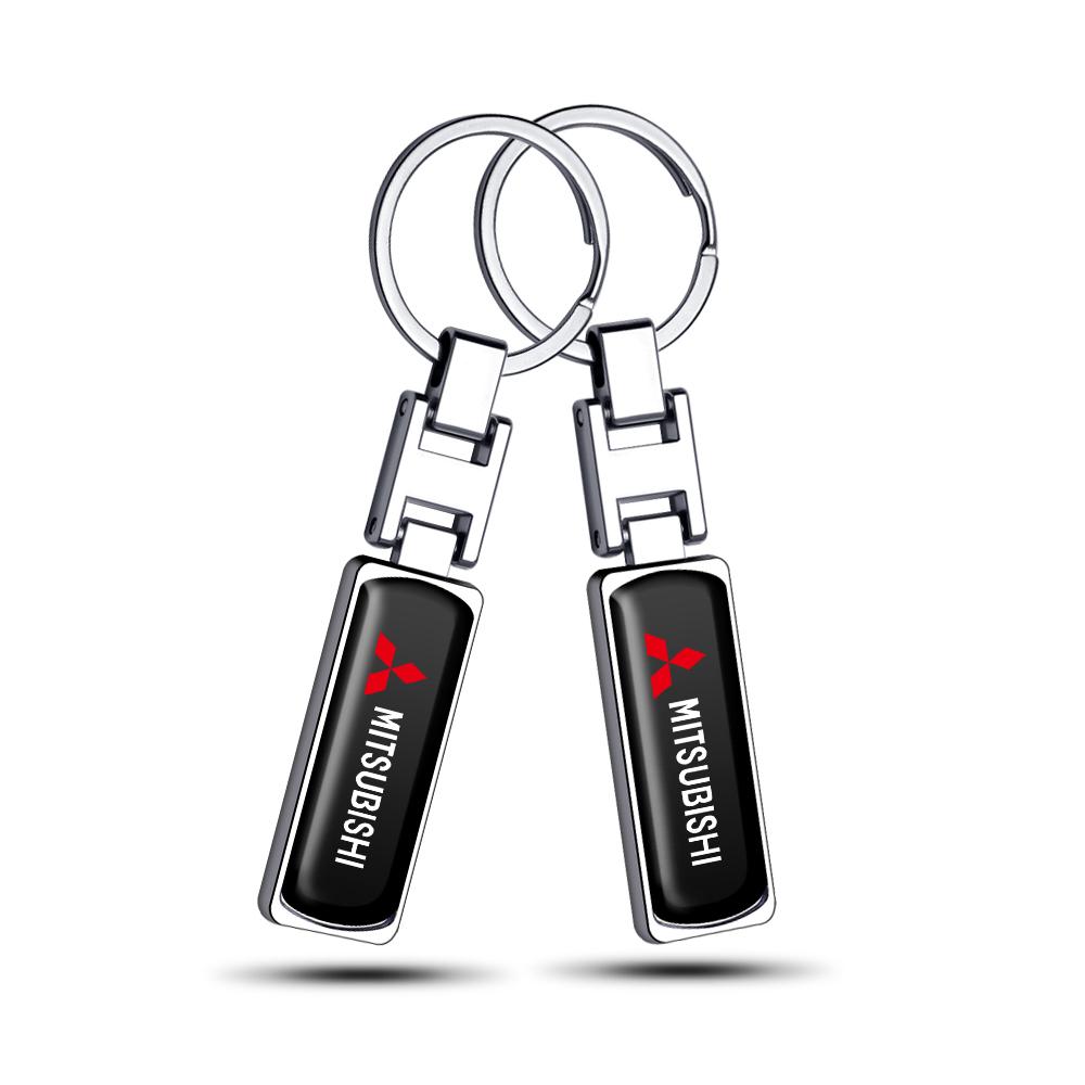 1Pcs 3D Metal Epoxy Logo Trinket Keychain Accessories Cover for Mitsubishi Pajero Sport ASX Lancer L200 Attrage Xpander Eclipse
