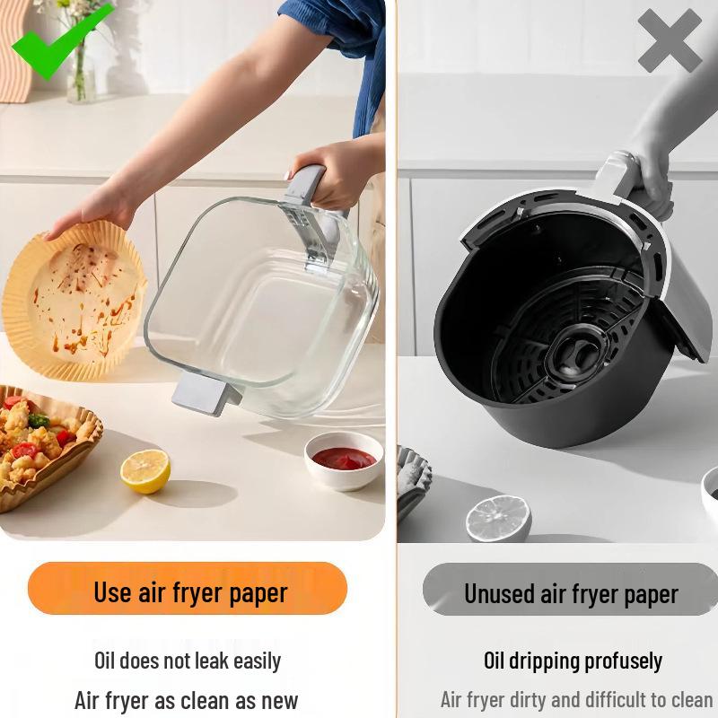 Thickened Food Grade Silicone Air Fryer & Baking Oil-Absorbing Paper