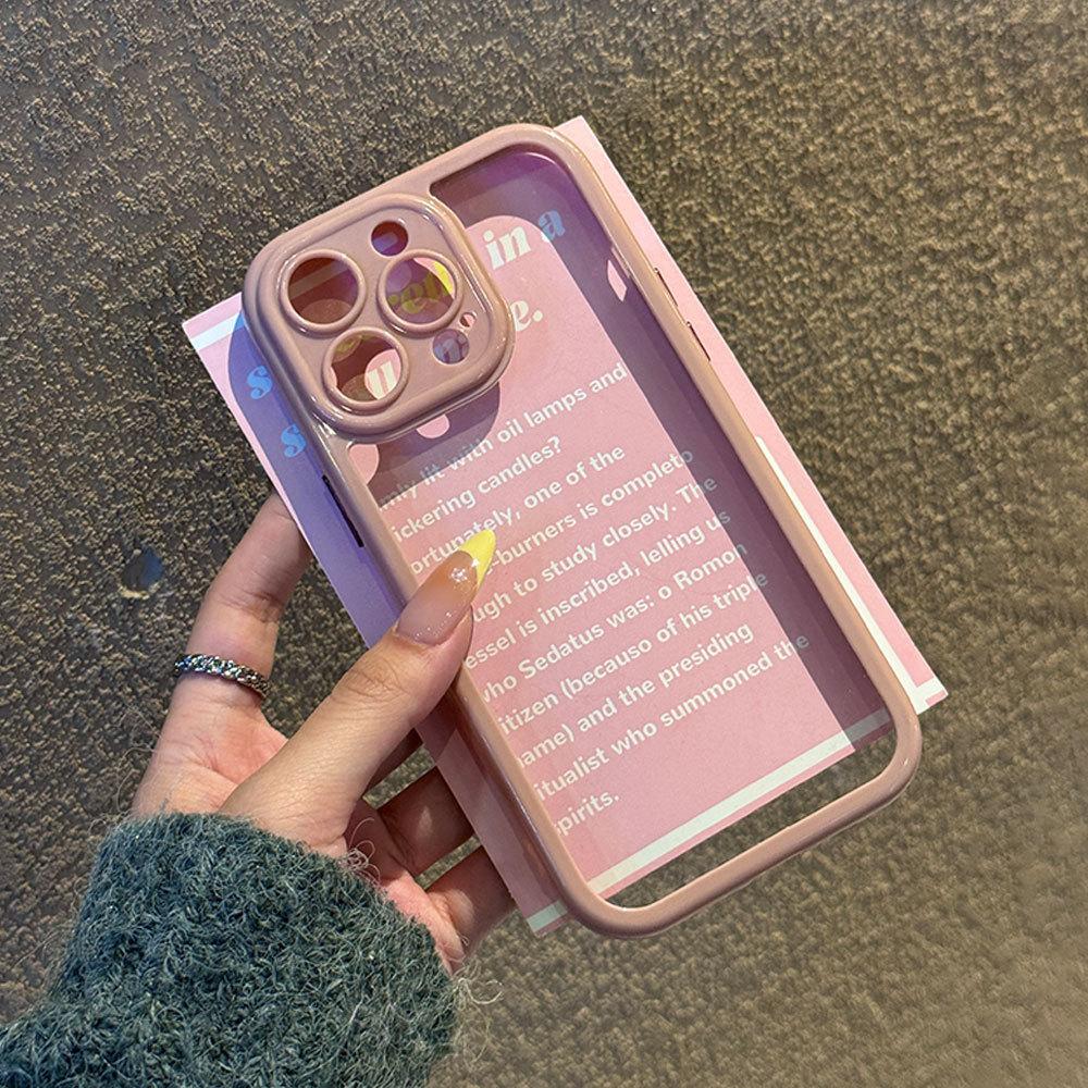 New Transparent Cream Shell Suitable for Apple 16promax Simple IPhone 15 Mobile Phone Case Niche 14 Protection Case