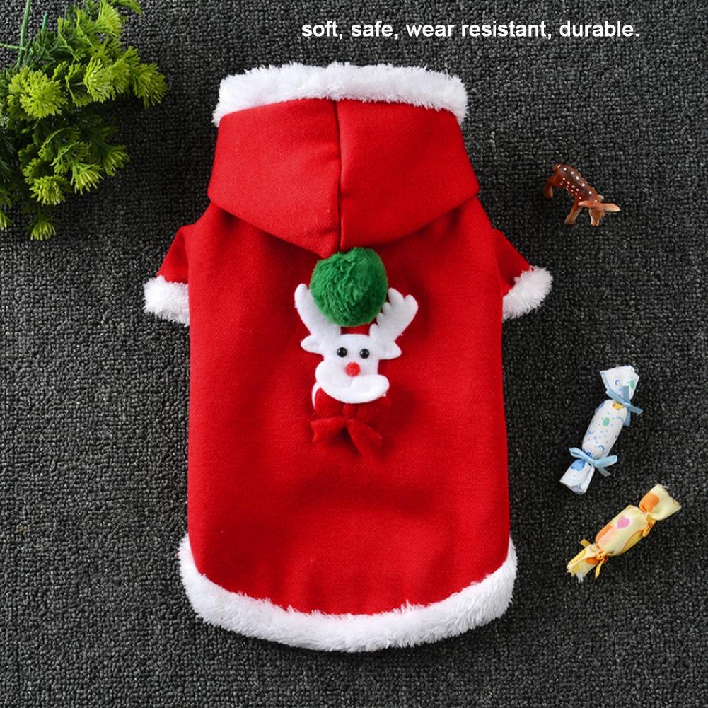 Pet Cotton Cute Clothes Christmas Day Costume Hoodie for Dog Cat Keep Warm